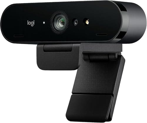 Logitech BRIO Ultra HD Webcam for Video Conferencing Recording and Streaming (Black) (Renewed)
