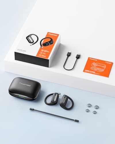 truefree DS1 Open-Ear Headphones, Bluetooth 6.0 Wireless Earbuds with Ear Hooks, Spatial Sound, 4 Mics Clear Calls, 40H Playtime, Fast Charging, Multipoint Connection, IPX5-Rated for Sports, Snug Fit 10