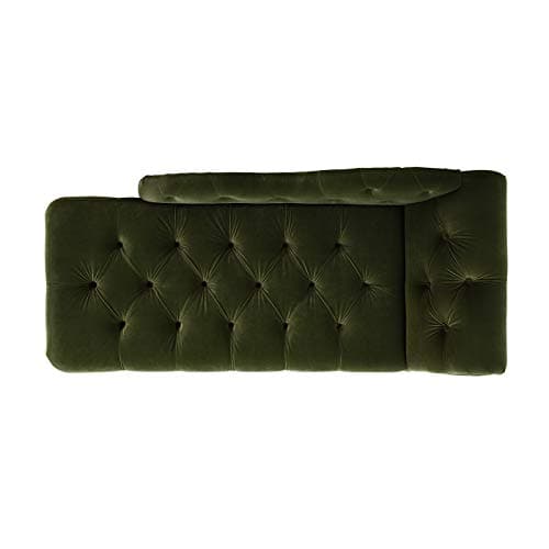 Jennifer Taylor Samuel Tufted Chaise Lounge (Olive Green Performance Velvet) 9