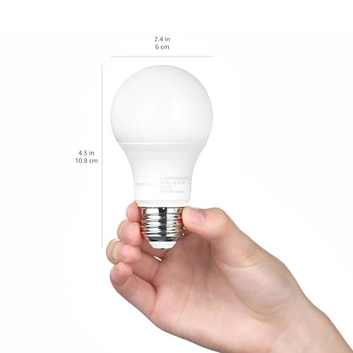 Amazon Basics A19 Dusk to Dawn Sensor LED Outdoor Light Bulb, 60W Equivalent, Energy-Efficient 9W, Daylight 5000K, E26 Base, 10,000 Hours, 2 Count (Pack of 1) 7