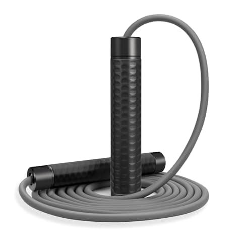 Weighted Jump Rope for Men，Women and kids(1LB), Jump Ropes for Fitness, Speed Skipping Rope, Gym,Indoor/Outdoor - Fitness, Workout, Boxing,crossfit (Black) 7