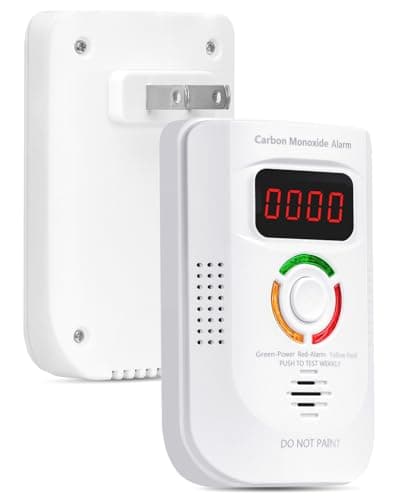 Carbon Monoxide Detectors Plug in, Phsmont Portable CO Detectors with Digital LED Display for Home and Travel, Test Button