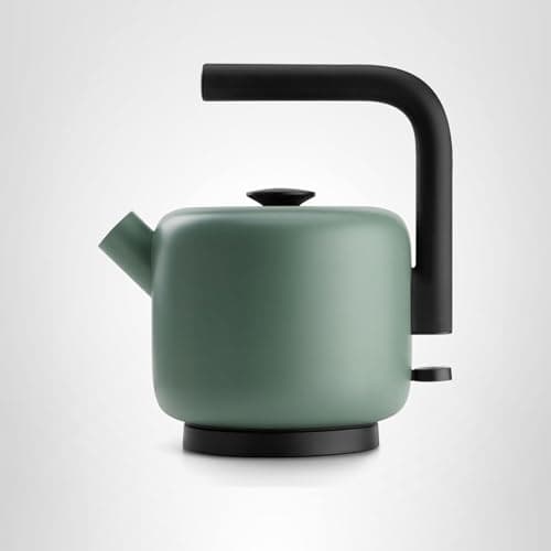Fellow Clyde Electric Kettle - 1.5 Liter Capacity - Modern Twist On Stovetop Design, All-Purpose, Stainless Steel - Warm Water for Ramen, Oatmeal, Tea, Coffee & more - Large Capacity - Smoke Green 2