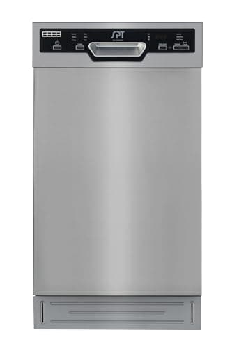 SPT SD-9254SSA 18″ Wide Built-In Stainless Steel Dishwasher w/Heated Drying, ENERGY STAR, 6 Wash Programs, 8 Place Settings and Stainless Steel Tub
