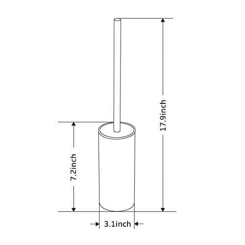 BGL Stainless Steel 304 Black Toilet Bowl Brush and Holder Set Cleaning Tool Holder with Toilet Brush 6
