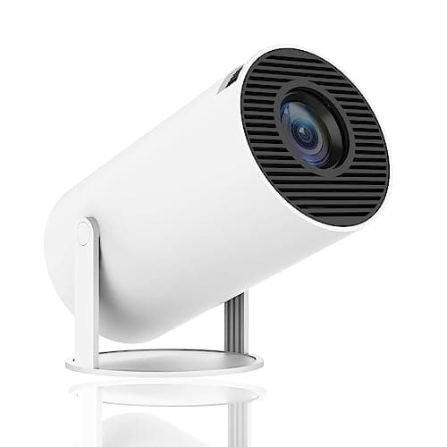 Limimart 40''-130'' Smart Mini Projector 4K 5G WIFI, Big Screen Experience with Premium 360 Sound, 5.0 Bluetooth Movie Projector Compatible With Android/iOS/Windows/TV Stick/HDMI/USB/Audio 3.5 white