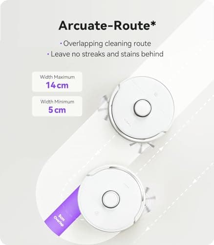 NARWAL Freo Mate Robot Vacuum and Mop Comb, Washing & Drying, Dirt Sense Ultra Clean, Auto Add Cleaner, LCD Display, Smart Swing, Arcuate-Route, WiFi, APP Control, White 10