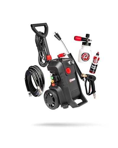 Adam's Pressure Washer 3.0 (Complete Kit) - Powerful Car Washing Pressure Sprayer, Includes Snub Nose with Swivel, Extension Wand, Premium Foam Cannon & 16oz Mega Foam Shampoo| 1260 PSI & 1.6 GPM