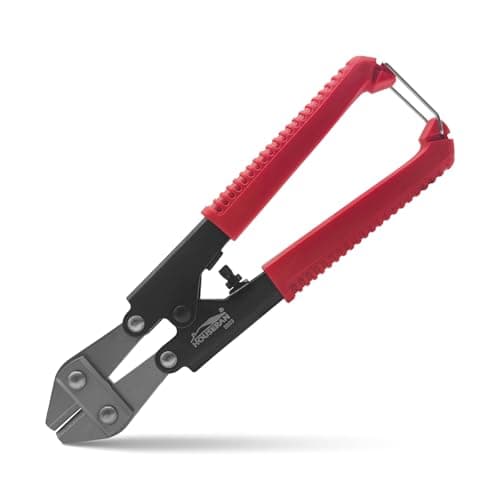 HOUSERAN Bolt Cutter 8 inch, Mini Bolt Cutter with Comfort Handle Grip, Safty Lock, Heavy Duty Bolt Cutter for Bolts, Steel Wires, Cables and Rivets