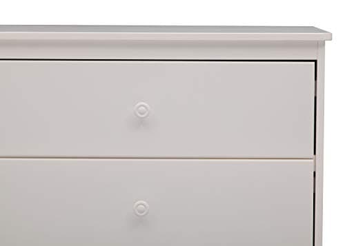 Delta Children Sutton 3 Drawer Dresser with Changing Top, White 9