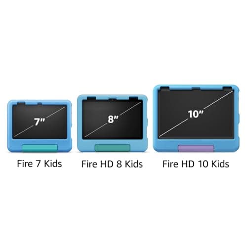 Amazon Fire 7 Kids tablet (newest model) ages 3-7. Top-selling 7" kids tablet on Amazon. Includes 6 months of ad-free and exclusive content, easy parental controls, 10-hr battery, 16 GB, Purple 5