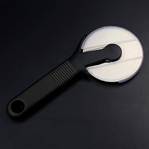 LEMCASE Pizza Cutter, Kitchen Pizza Wheel Slicer - Silicone Handle and Stainless Steel Blade with Protective Cover | Black 8