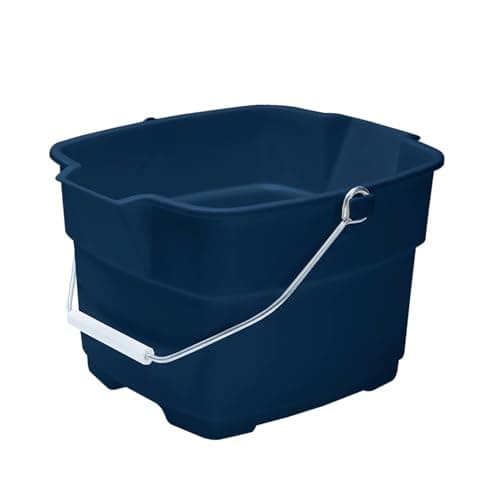 Rubbermaid Roughneck Square Bucket, 15-Quart, Blue, Comfortable/Durable Pour Handle, Sturdy Pail Bucket for Household Cleaning/Mopping
