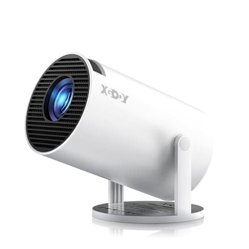 [2025 Upgraded & Android 11.0] Mini Projector Native 720P HD, Supports 1080P, XGODY Gimbal 3 Portable Projector 10000 Lumen, WiFi 6, Bluetooth, Auto Keystone, Video Projector for Home Cinema