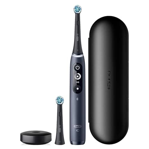 Oral-B iO Deep Clean + Protect Rechargeable Electric Toothbrush, Black, iO Series 7, 2 Replacement Brush Heads, Charging Travel Case (package may vary) 14