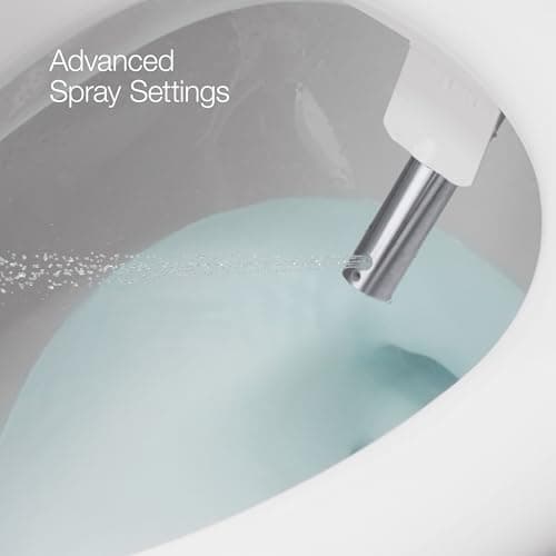 Kohler PureWash E590 Elongated Heated Bidet Toilet Seat, White with Side Panel, Warm Water, Dryer, Quiet-Close Lid, Self-Cleaning Wand, Adjustable Water Pressure and Nightlight, Easy Installation 8