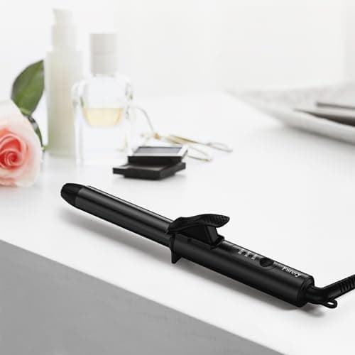 Dual Voltage Mini Curling Iron with 3/4 Inch Barrel, Keratin & Argan Oil Infused, Adjustable Temperature, and Travel Storage Bag 9