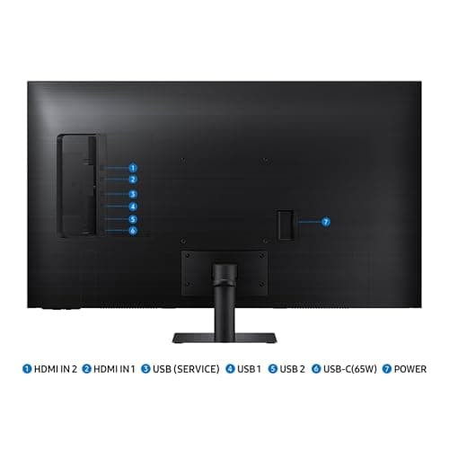 SAMSUNG 43-Inch M7 (M70D) Series 4K UHD Smart Monitor, Speakers, HDR10, USB-C, Multiple Ports, Gaming Hub, SolarCell Remote, Vision Accessibility Tools, LS43DM702UNXGO, Black 9