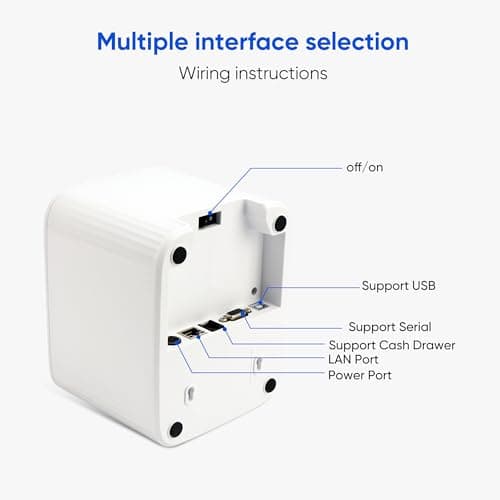 Topwise Thermal USB Receipt Printer, Monochrome, 80mm Print Width, Model PR800 7