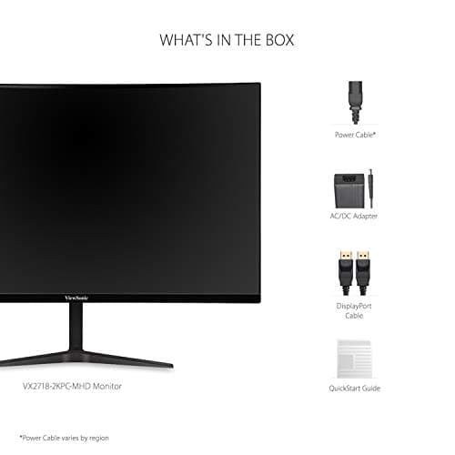 ViewSonic VX2718-2KPC-MHD 27 Inch Curved 1440p 1ms 180Hz Gaming Monitor with FreeSync Premium, Eye Care, HDMI and Display Port 7