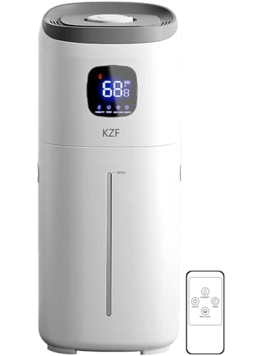 KZF 15L Humidifiers for Bedroom Large Room - 2000 Sq.ft Coverage, 72Hrs Runtime, Top Fill, 26dB Quiet, 3 Mist Levels & Diffuser, Auto Shut-Off, Ready for Baby Nursery and Plants