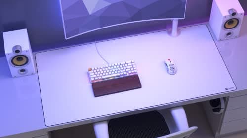 GLORIOUS 3XL Extended Gaming Mouse Mat/Pad - Large, Wide (3XL Extended) White Cloth Mousepad, Stitched Edges | 24"x48" (GW-3XL) 7