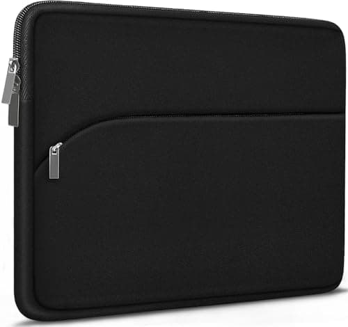 Laptop Sleeve Case 15.6 inch, Durable Portable Monitor Protective Cover with Front Pocket, Traveling Computer Carrying Bag Laptop Sleeve Compatible for HP, Dell, Asus, Lenovo, Black