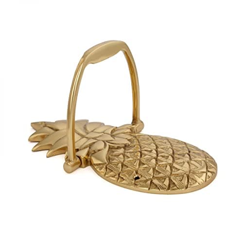 Renovators Supply Manufacturingᵀᴹ Heavy Pineapple Door Knocker – Solid Brass Construction, Polished Brass Finish, 8 Inch Long with Mounting Hardware 6