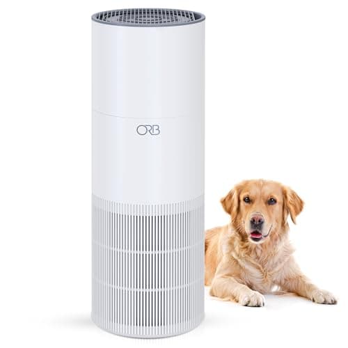 ORB 2-in-1 Air Purifier & Humidifier Combo for Bedroom – HEPA Filter, Quiet, Auto Mode, No Mist, Removes Dust Smoke Odors Pet Dander, Top Fill, Covers 500 Sq Ft