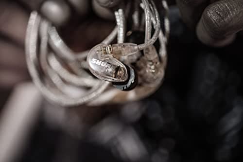 Shure SE215 PRO Wired Earbuds, Professional Sound Isolating Earphones with Clear Sound and Deep Bass, Single Dynamic MicroDriver, Secure In-Ear Design, Includes Carrying Case and Ear Tip Kit, Clear (SE215-CL) 5