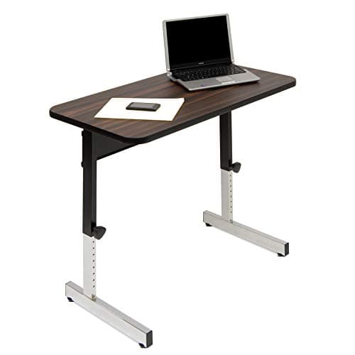 Calico Designs Adapta Desk - Height Adjustable Desk - 23"-33.5" - All-Purpose Standing Table for Home Office, Art, and More - Black/Walnut 5
