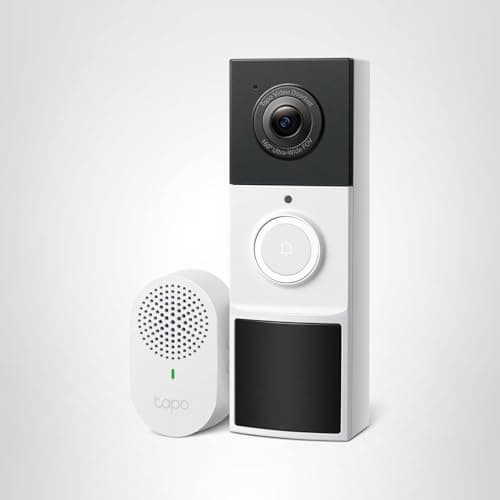 Tapo 2K Wireless Smart Video Doorbell with Chime - 160° Ultra-Wide View,Person Detection, Ring Call, 2-Way Audio, Subscription-Free Local Storage/Optional Cloud, Motion Only Alert, D210 10