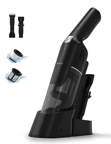 MUZAP Handheld Vacuum Cleaner for Pet Hair & Car, Cordless, Powerful 15KPa Suction, 30-Min Runtime, 500ML Dust Cup, Blue