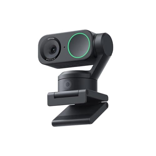 Insta360 Link 2 - PTZ 4K Webcam for PC/Mac, 1/2" Sensor, AI Tracking, HDR, AI Noise-Canceling Mic, Gesture Control for Streaming, Video Calls, Gaming, Works with Zoom, Teams, Twitch & More