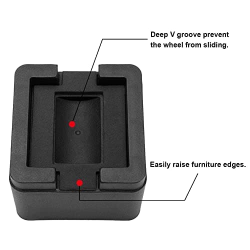 BTSD-home 2 Inch Heavy Duty Bed Risers 4 Inch Adjustable Bed Lifts Fits to All Wheels of Furniture, Sofa and Table, Couch Bed Frame Riser 4 Pack 5
