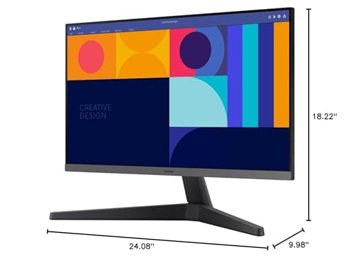 Samsung 27-Inch S33GC Series Business Essential Computer Monitor, IPS Panel, Tilt Only Display Stand, 100Hz, HDMI and DisplayPort, AMD FreeSync, Advanced Eye Care LS27C332GANXZA, 2023 10