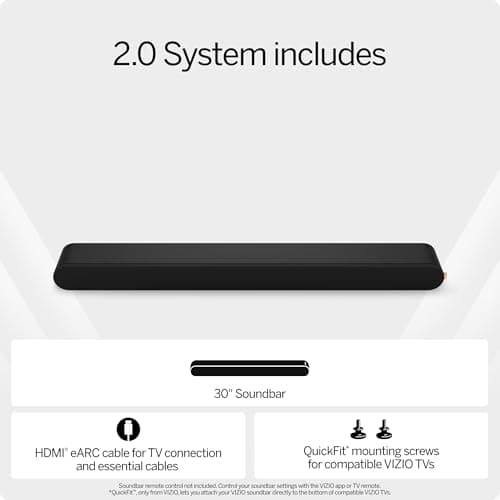 VIZIO 2.0 Soundbar w/Dolby Atmos & DTS:X, Bluetooth Speaker, QuickFit™ Compatible – SV200M-08 (New, 2024 Model) 5