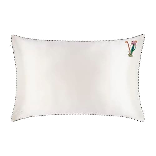 slip The Original Queen Pure Silk Pillow Case - 100% Pure 22 Momme Mulberry Silk - Queen Standard Size - Anti-Aging, Anti-BedHead, Anti-Sleep Crease, Initial Collection: Letter V (20" x 30") 7