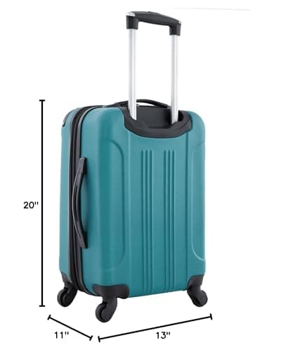 Travelers Club Chicago Hardside Expandable Spinner Luggage, Teal, 22" Carry-On 6