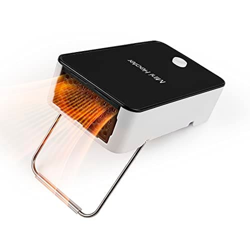 Portable Space Heater YOUCIDI Mini Desk Heater Electric Fan Air Warmer for Room/Office/Desktop Black