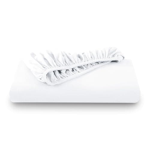 Bare Home Flannel Fitted Bottom Sheet 100% Cotton, Velvety Soft Heavyweight - Double Brushed Flannel - Deep Pocket (Queen, White) 7