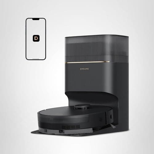 DREAME D20 Pro Plus Robot Vacuum, 13,000Pa Suction, DuoBrush for Pet Hair, Corner Cleaning, Self Emptying, LDS Navigation Laser Avoidance, Vacuum Mop, Hard Floors&Carpets (Black) 12