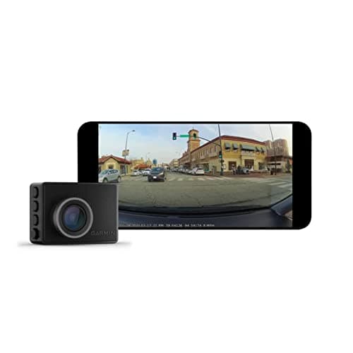 Garmin Dash Cam 47, 1080p and 140-degree FOV, Monitor Your Vehicle While Away w/New Connected Features, Voice Control, Compact and Discreet, Includes Memory Card 5