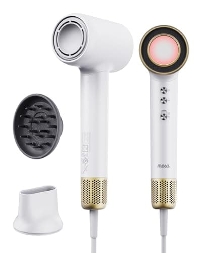 Mera Bio-Ionic Hair Dryer for Women, 1400W Professional Fast Drying Blow Dryer with Diffuser & Concentrator, Anti-Frizz Negative & Positive Ion Tech, 3 Temp 2 Speed for Home Travel & Salon Styling