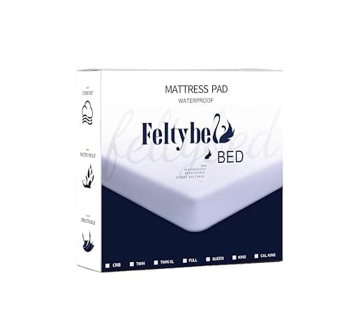 FELTYBED Twin XL 39"x80" Mattress Protector for College Dorm Room, Waterproof Grey Twin Extra Long Mattress Pad Cover, Soft Breathable Bed Mattress Cover with Deep Pocket 6" - 15", Noiseless Washable 8