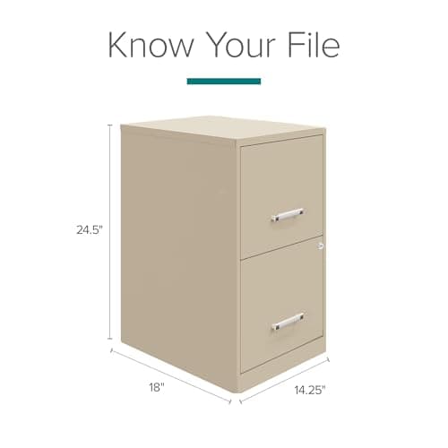 Lorell 14340 18 Deep 2-Drawer File Cabinet, Putty 3