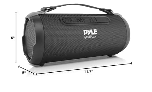 Pyle Wireless Portable Bluetooth Boombox Speaker - 200 Watt Rechargeable Boom Box Speaker Portable Music Barrel Loud Stereo System With AUX Input, MP3/USB/SD Port, Fm Radio, 4" Tweeter - PBMSPG1BK 8