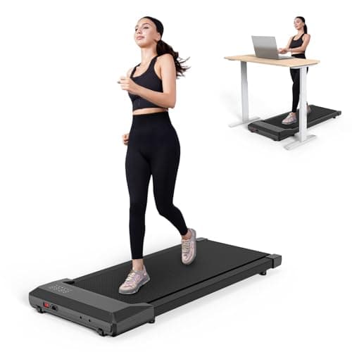 Walking Pad Treadmills, Min Treadmill for Home, App/Remote Control Under Desk Treadmills, Portable Treadmill with LED Display, 2 in 1 Walking Running Machine，265 lb Capacity