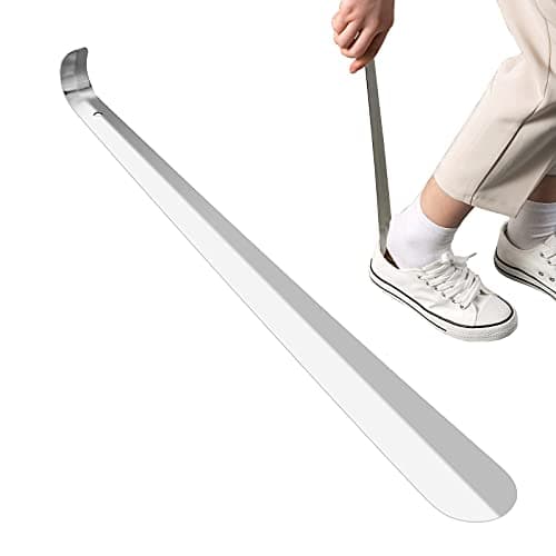 Shoe Horn Long Handle for Seniors,16.5" Long Metal Shoehorns for Men Women Kids,Travel Stainless Steel Shoe Horn Shoe Slip on Tool 1 8