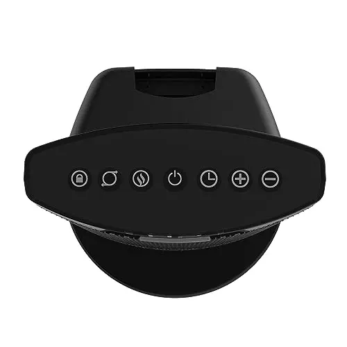 Lasko Ellipse Ceramic Tower Heater for Home with Tipover Switch, Child Lock, Digital Display, Thermostat, Wide Oscillation, Remote, Timer, For Bedroom, Office, Living Room, Den, 1500W, Black, CT18950 7